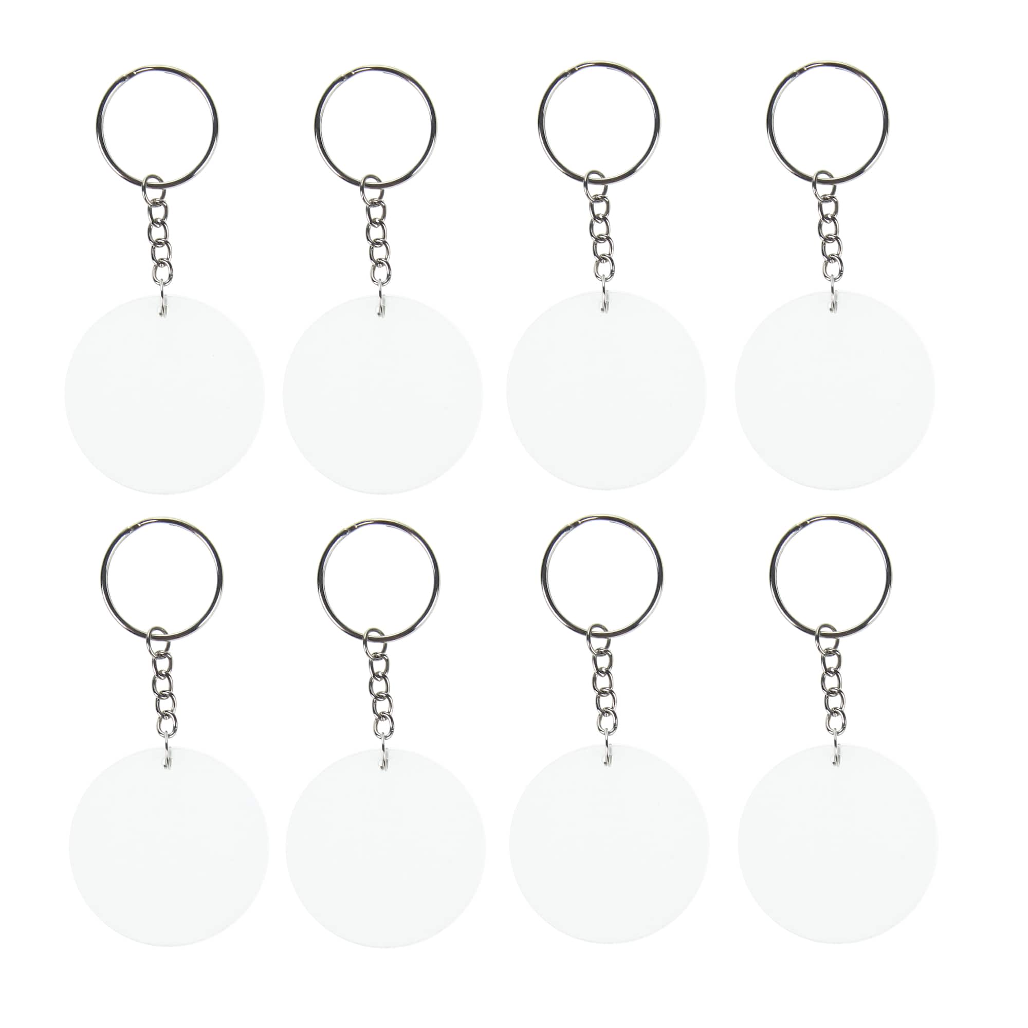 2" Translucent Acrylic Disc Keychains, 8ct. by Make Market®
